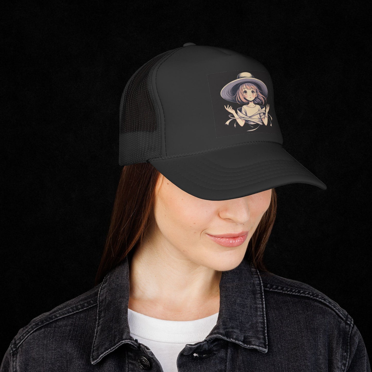 Trucker Cap — Fierce Warrior Girl Illustration Hat